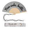 Ventaglio "Non Sudo, Brillo" Silver - La Sibilla