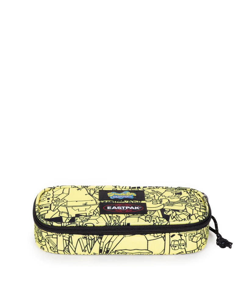 Astuccio Scuola Oval Single Spongebob Allover Yellow