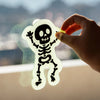 Set di adesivi in gel per finestra Halloween Skeleton