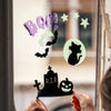 Set di adesivi in gel per finestra Halloween Boo