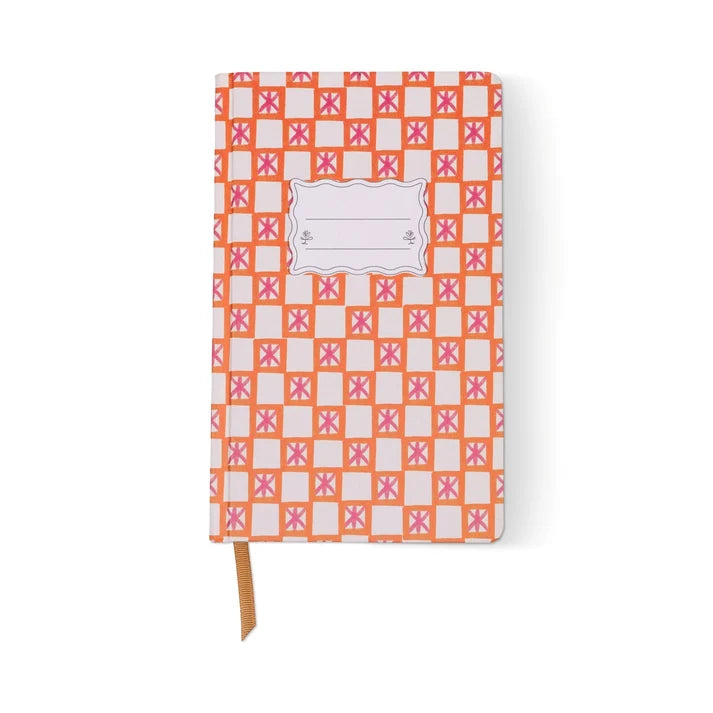 Journal Notebook Tulip Orange Check