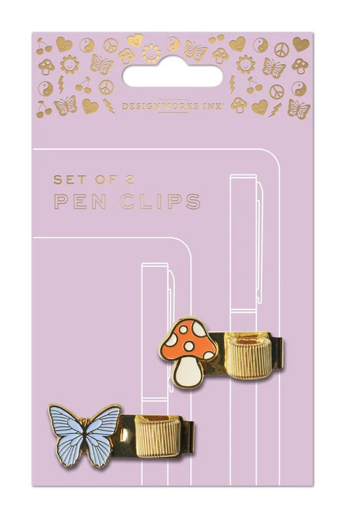 Set di 2 pen clips Butterfly