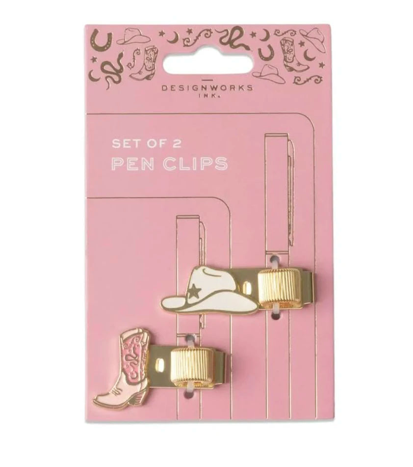 Set di 2 pen clips Cowgirl