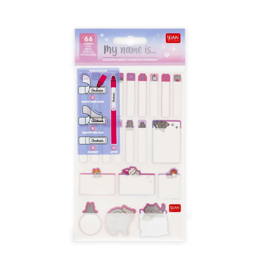 Set di etichette adesive Kitty
