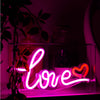 Insegna al neon con cornice in plexiglass Love