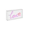Insegna al neon con cornice in plexiglass Love