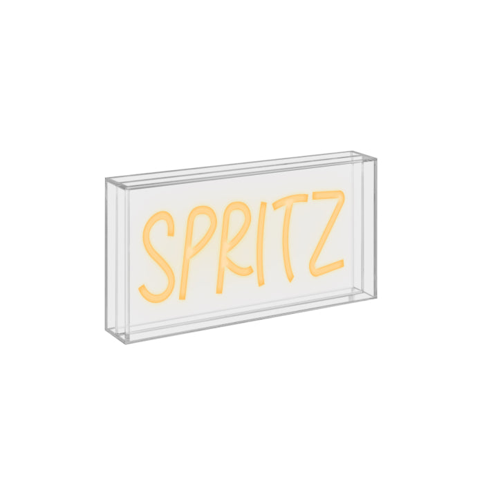 Insegna al neon con cornice in plexiglass Spritz